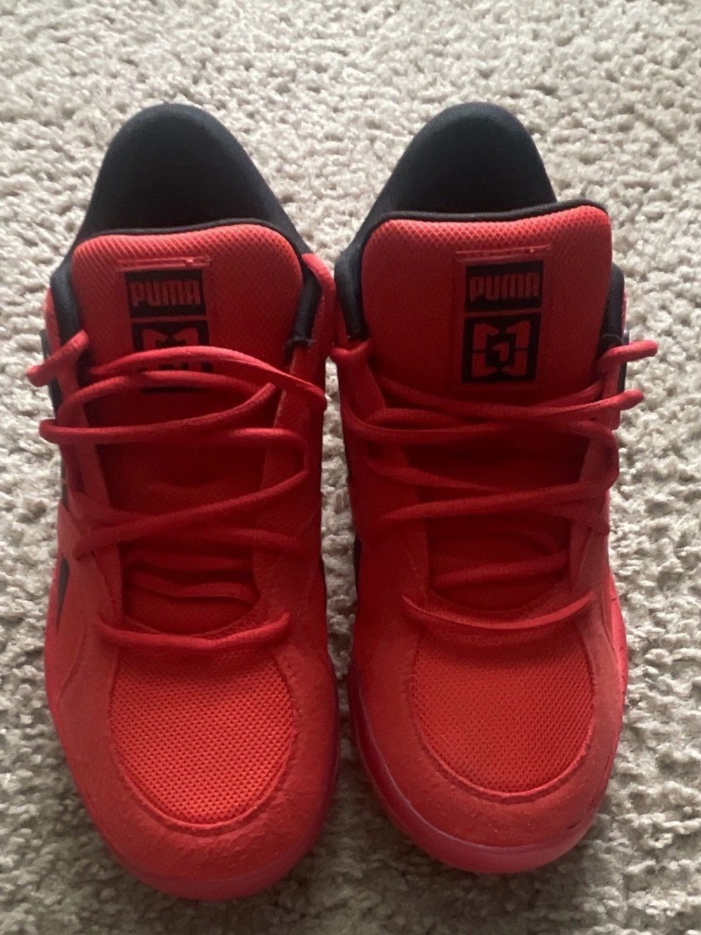 Puma TRC Blaze Red and Black men’s basketball shoes size 9